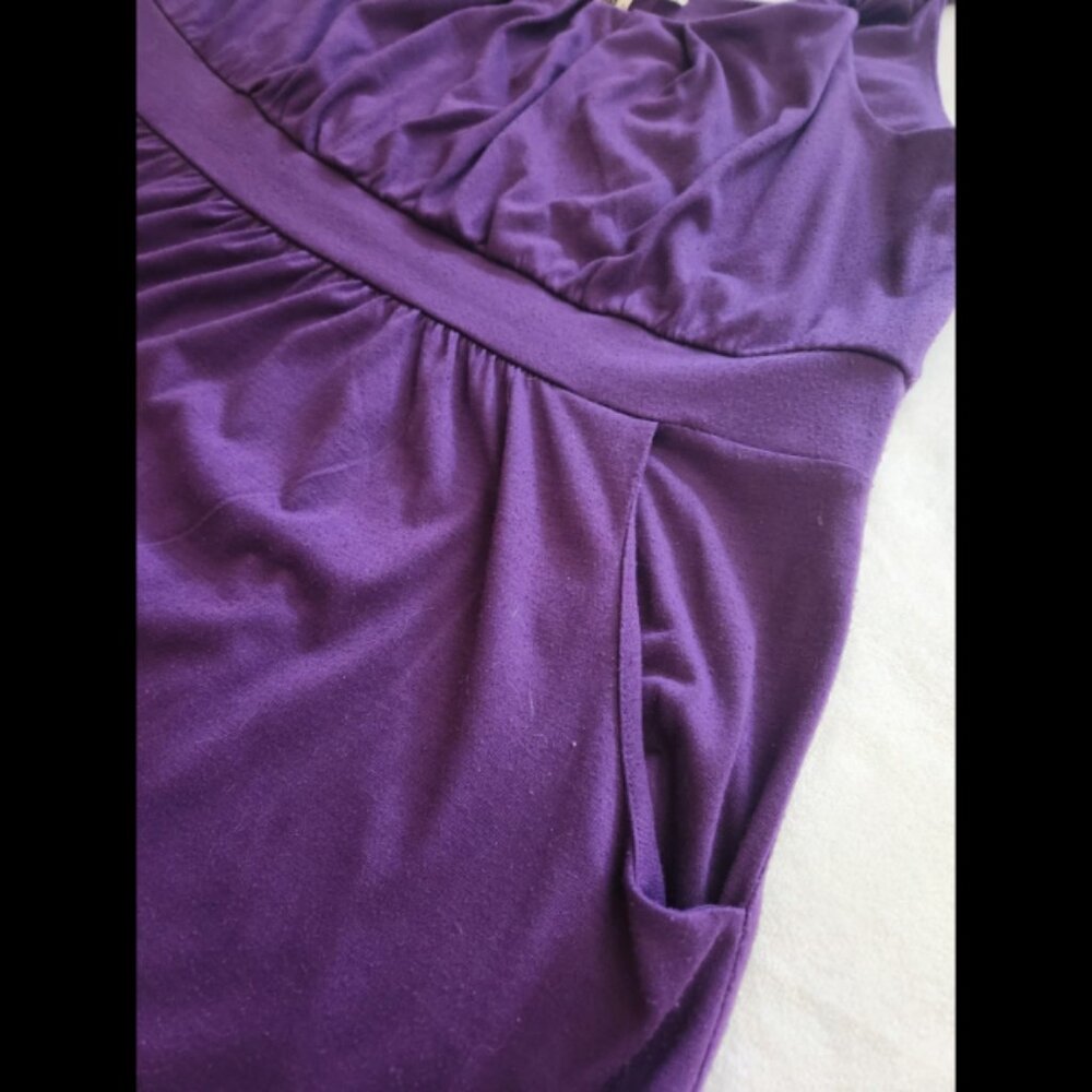 Purple mini dress w/ pockets - Picture 2 of 4